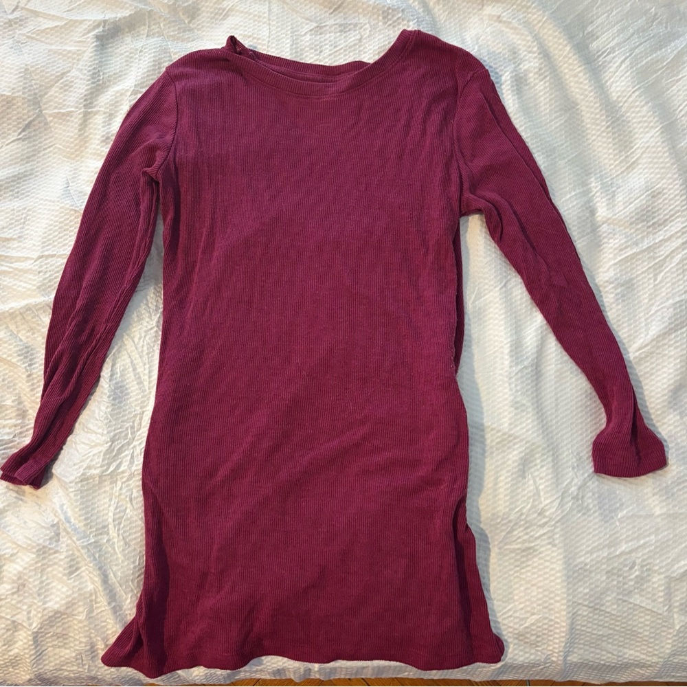 Old Navy Deep Red Ribbed Top